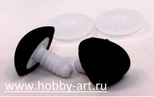 Иллюстрация DNS/S-18 Нос резивый с шайбой/ Черный 18 мм, "HobbyBe"
