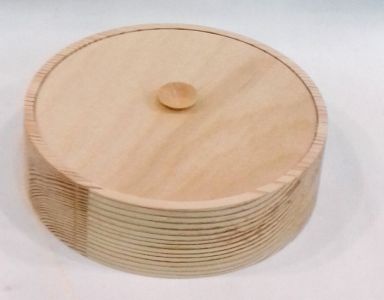 Иллюстрация Шкатулка деревянная/Круг 05 (18 см)