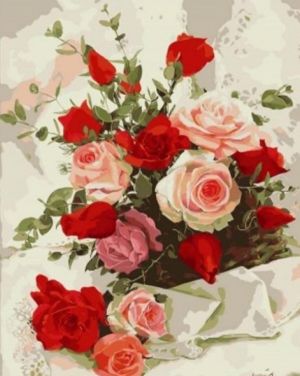 Иллюстрация Картина по номерам 40х50 см/ Розы для любимой GХ 4123