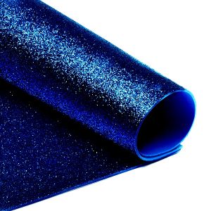 Иллюстрация Фоамиран глиттер 2 мм/ Синий темный шик, 20х30 см