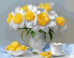 Иллюстрация Картина по номерам 40х50 см/ Цветы и лимоны GX 29062