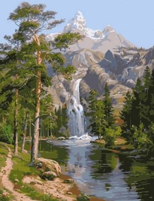 Иллюстрация Картина по номерам 40х50 см/ Высокий водопад GХ 7364