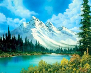 Иллюстрация Картина по номерам 40х50 см/ Озеро в горах GХ 21533