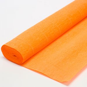 Иллюстрация Гофрированная бумага/ Оранжевая, 50х250 см