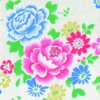 Иллюстрация Салфетка/ Английские цветы - IHR для декупажа, 33х33 см, 1 шт