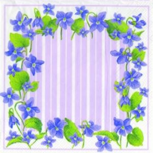 Иллюстрация Фиолетовый натюрморт -  салфетка для декупажа 33х33 см