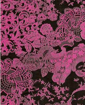Иллюстрация Розовое кружево на черном - Бумага DECOPATCH 30х40 см