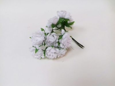 Иллюстрация Шелковые Цветы 25 мм/ Белые, 6 штук в упаковке