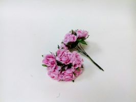 Иллюстрация Шелковые Цветы 25 мм/ Розовые, 6 штук в упаковке