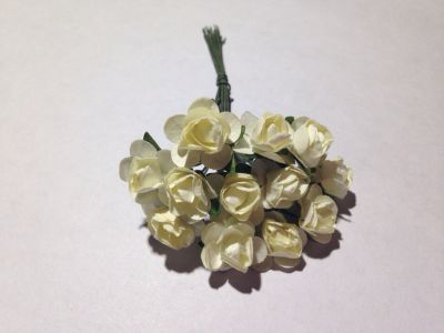 Иллюстрация W02606 Бутоны роз 15 мм/ Кремовые, 12 шт - бумажные цветы