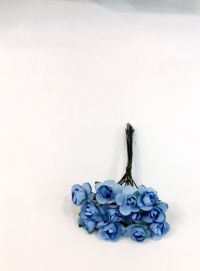 Иллюстрация W02602 Бутоны роз 15 мм/ Синие, 12 шт - бумажные цветы