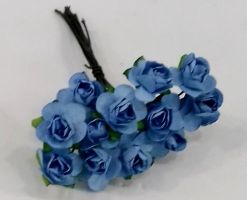 Иллюстрация Бутоны роз 15 мм/ Голубые нежные, 12 шт - бумажные цветы