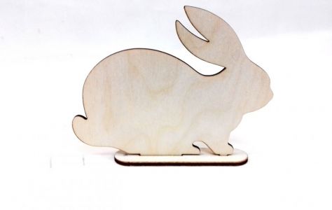 Иллюстрация Кролик на подставке 20 см, фанера, Россия