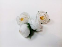 Иллюстрация Цветок Бутон 35 мм/ Белый, тканевый