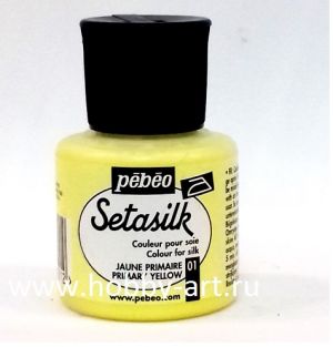 Иллюстрация Желтый лимонный "SETASILK" 45 мл, Pebeo