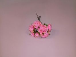 Иллюстрация Шелковые Цветы 25 мм/ Розовая пудра, 6 штук в упаковке
