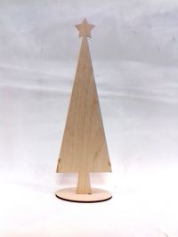 Иллюстрация Елочка фанера/ Модерн 20 см - фигурка на подставке,  Хобби-Арт
