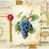 Виноград печать - салфетка 33х33 см