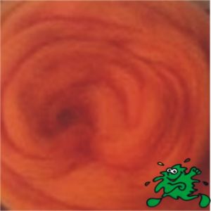 Иллюстрация Шерсть 50 гр/ Оранжевая - для валяния, полутонкая 100%, Троицк