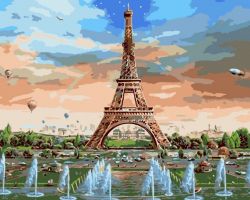Иллюстрация Картина по номерам 40х50 см/ Фонтаны Парижа GX 31243