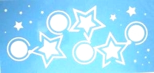 Иллюстрация Трафарет пластиковый "Звездное небо" 15х30 см