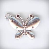 Иллюстрация Веселая бабочка - подвеска 22х19х3 см, серебро антик