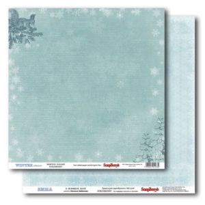 Иллюстрация Зима, время подарков - бумага скрап 30.5х30.5 см, 1 шт