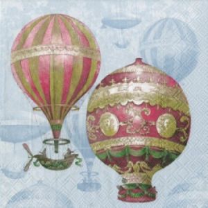 Иллюстрация Парад шаров в голубом - салфетка 33х33 см для декупажа