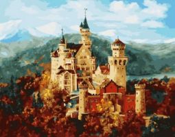 Иллюстрация Картина по номерам 40х50 см/ Старинный замок Нойншванштайн GХ 26584