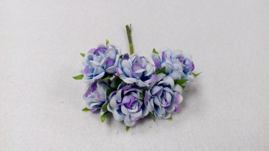 Иллюстрация Шелковые Цветы 25 мм/ Голубой королевский, 6 штук в упаковке