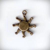 Иллюстрация Солнце 17x1 мм - подвеска, цвет бронза, 1 шт