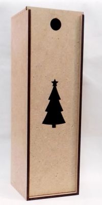 Иллюстрация Коробка для бутылок дерево/ Бутыль, 36х10х11 см