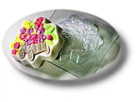 Иллюстрация Форма для мыла/ Телега с цветами (93 гр)