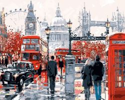 Иллюстрация Картина по номерам 40х50 см/ Дождливый Лондон GX 8362