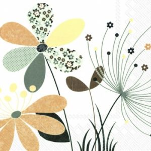 Иллюстрация Счастливый сад в кремовом - салфетка 33х33 см