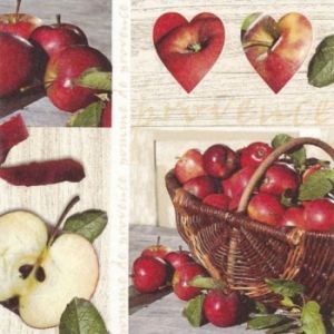 Иллюстрация Урожай яблок - салфетка 33х33 см для декупажа, Германия