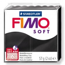 Иллюстрация 9 Пластик FIMO/ Черный SOFT, 57 гр, Германия
